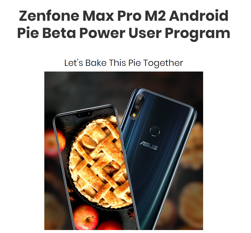 ASUS ZenFone Max Pro M2 Android Pie Beta
