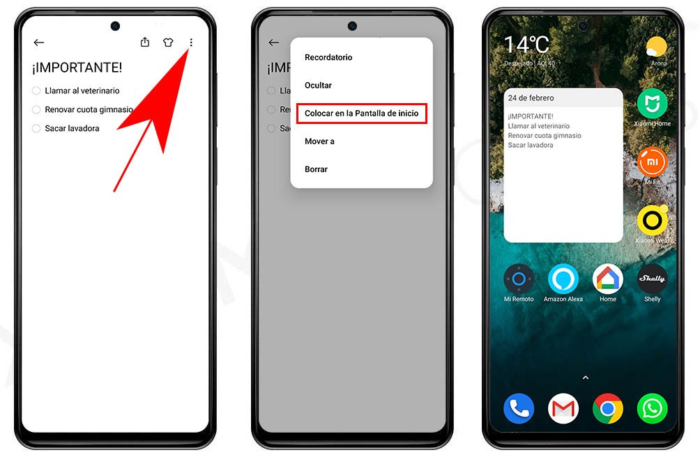 Cómo añadir notas en el escritorio de tu Xiaomi, Redmi o POCO. Noticias Xiaomi Adictos