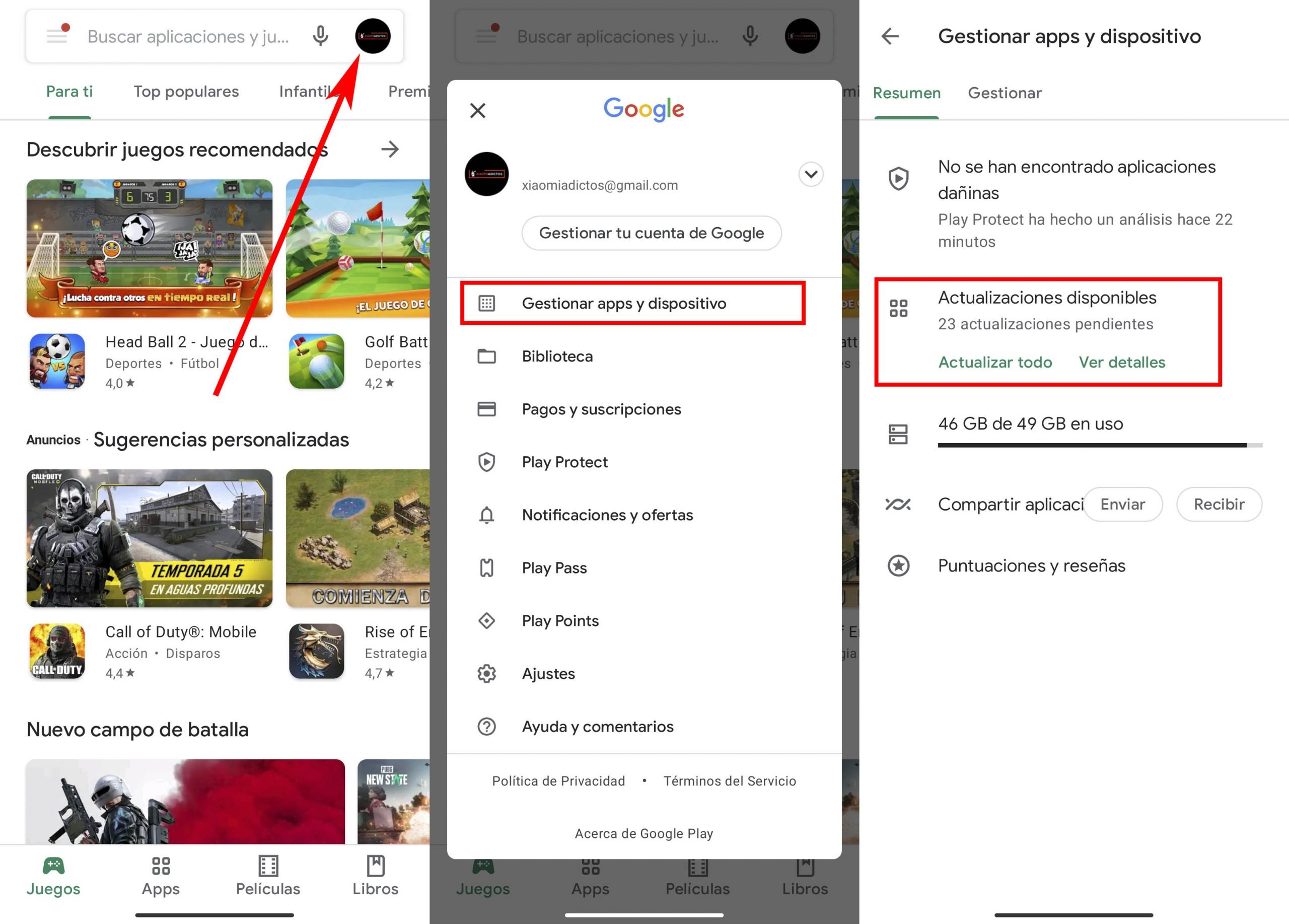 Cómo actualizar las aplicaciones de tu Xiaomi a la última versión de la Google Play. Noticias Xiaomi Adictos