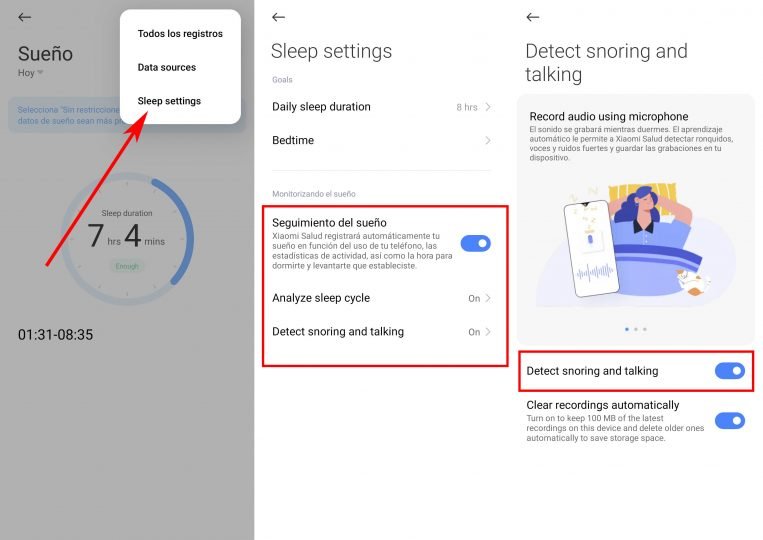 Cómo analizar el sueño o incluso detectar tus ronquidos desde tu Xiaomi. Noticias Xiaomi Adictos