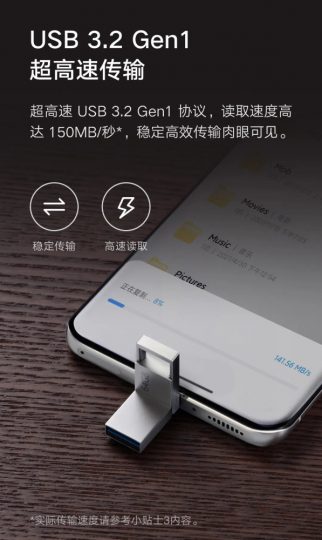 Nuevo Xiaomi U Disk Flash Drive, una unidad de almacenamiento USB 3.1 para tu ordenador o móvil. Noticias Xiaomi Adictos