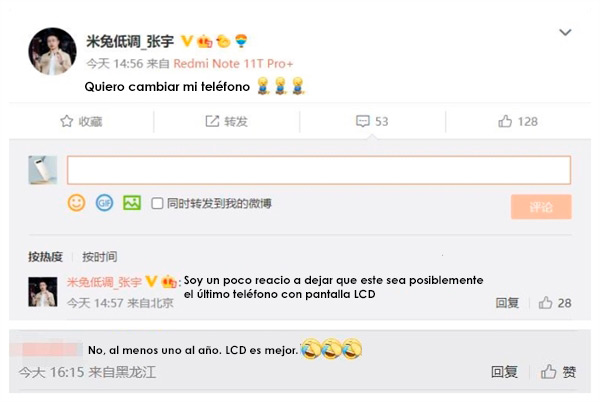 Weibo-Kommentar von Xiaomi PR-Manager
